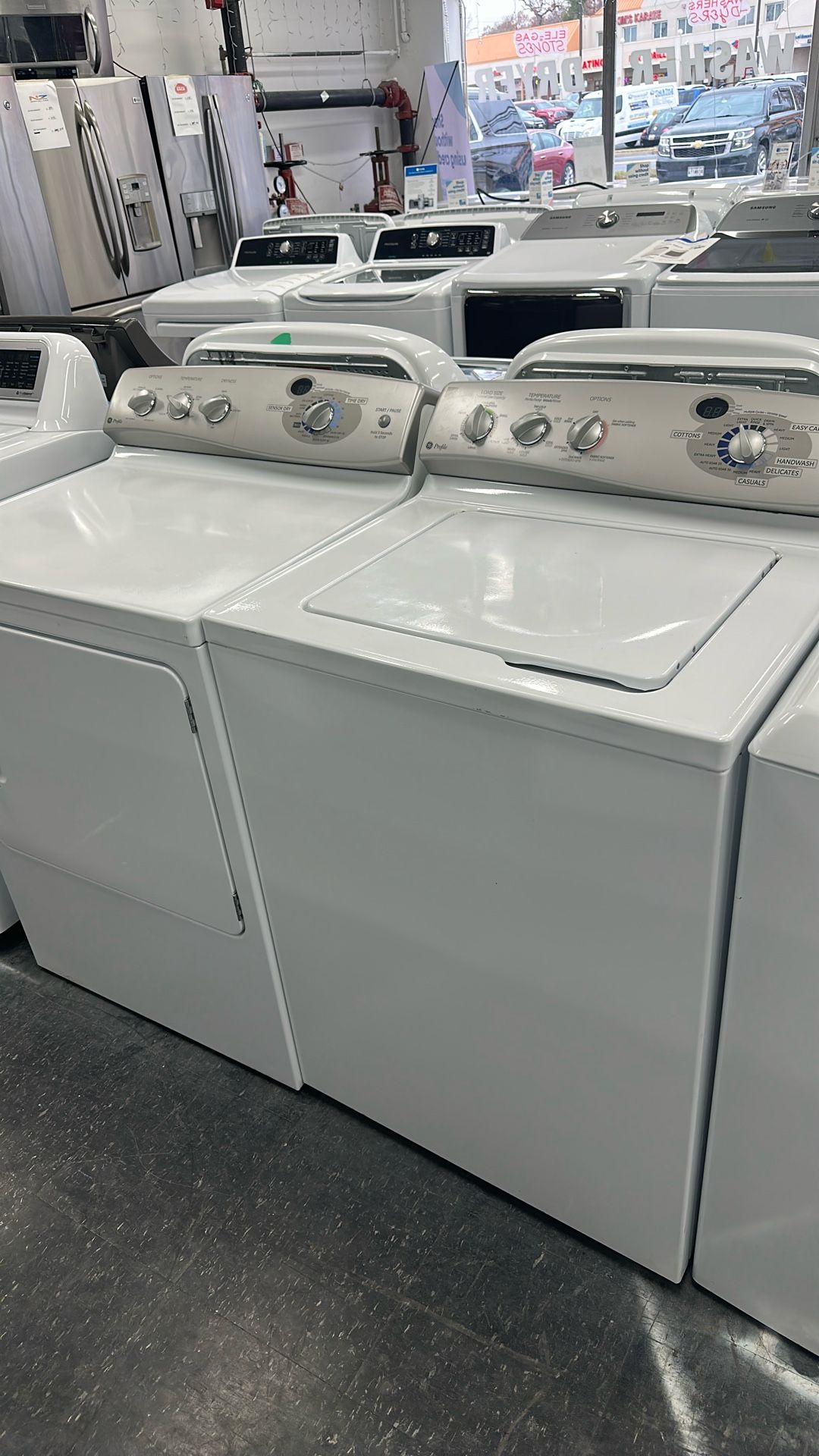 Ge Profile Top-load Washer And Dryer Set