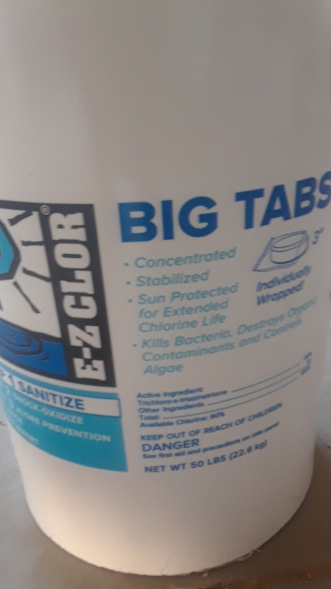 E-Z CLOR. BIG TABS 50 LBS