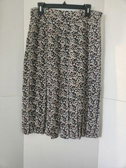 7th Avenue Design Studio New York & Co Skirt Size 10 Floral Print Fringe Bottom