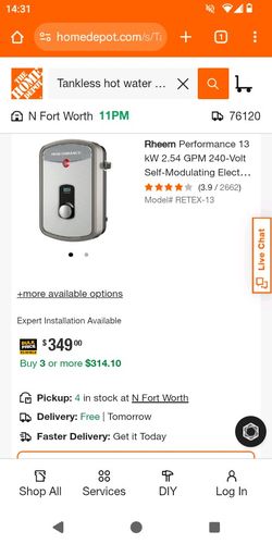 Brand New In Box Tankless Water Heater