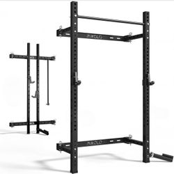 Mikolo 2" x 2" Folding Wall Mounted Squat Rack