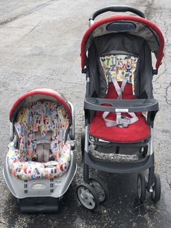Car seat stroller combo with base