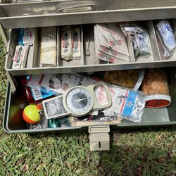 Vintage Plano 4520 Grandpa’s Tackle Box With Fishing Gear