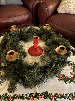 Red Christmas Candlestick