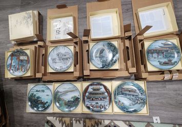 Complete 8 Piece Plate Set. Bradford Exchange 