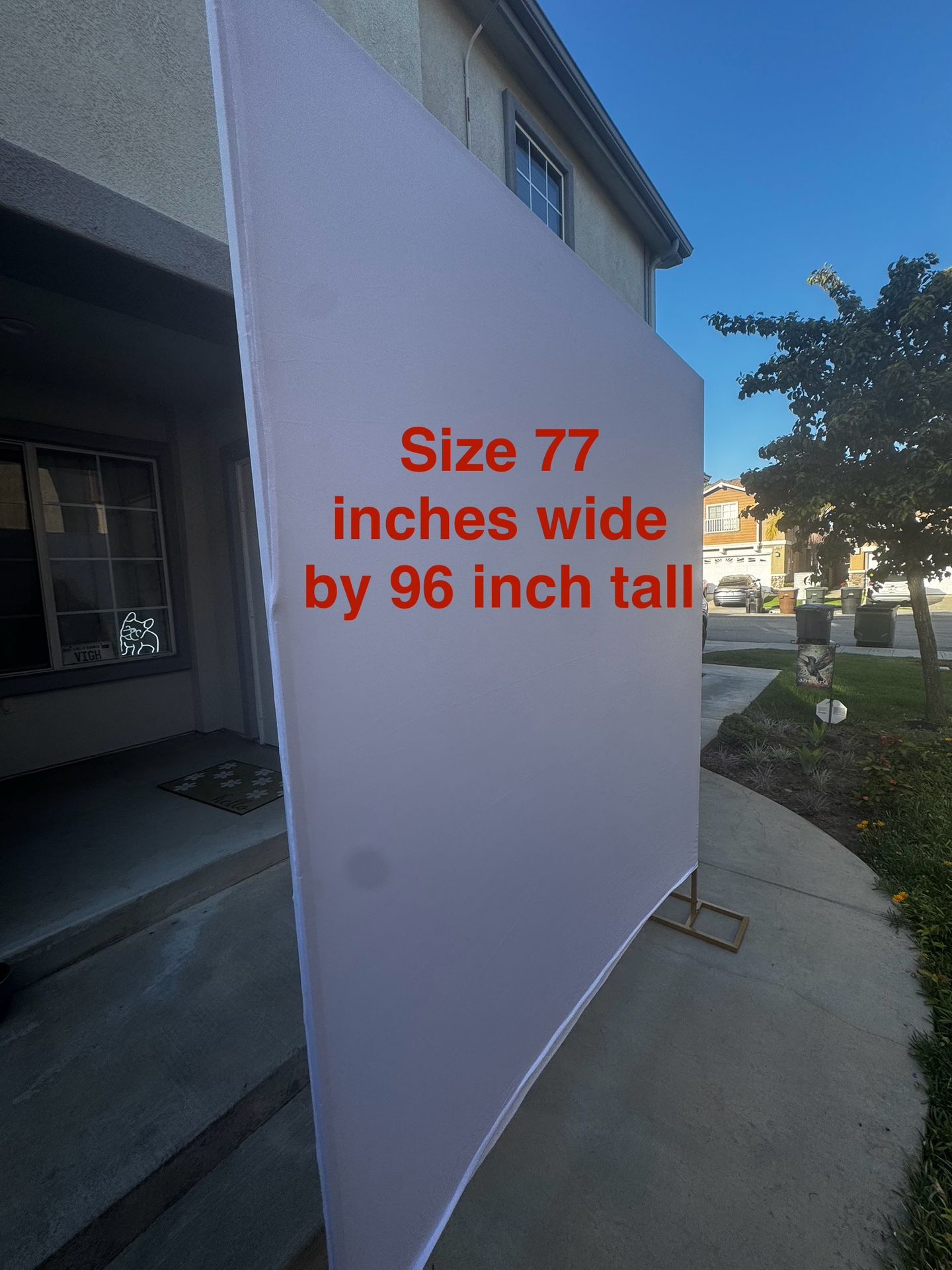 Rectangle Stand for balloons size 96”x77” white cover included