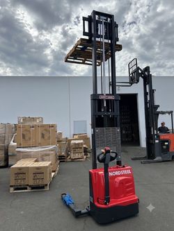Heavy-Duty Electric Pallet Jack / Walkie Stacker Forklift – Steel Construction