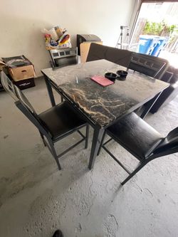 Dining table and chairs