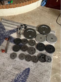 Weight Plates & Dumbbell Handles 160LB+