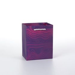 BEROIA Premium Gift Bags – 12 Pack – Topographic Mix – Size S – 4.7×3.1×5.9 in – 210 GSM