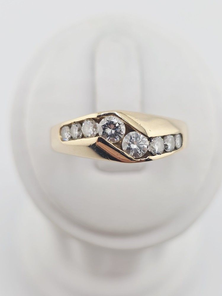 14k gold 1.16ctw natural VS diamond band