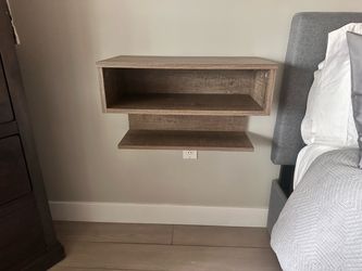 2 Floating (Wall-Mounted) Nightstands with Shelf