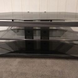 Glass And Metal TV table