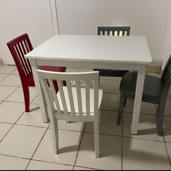 Kids Table And Four Chairs Pottery Barn