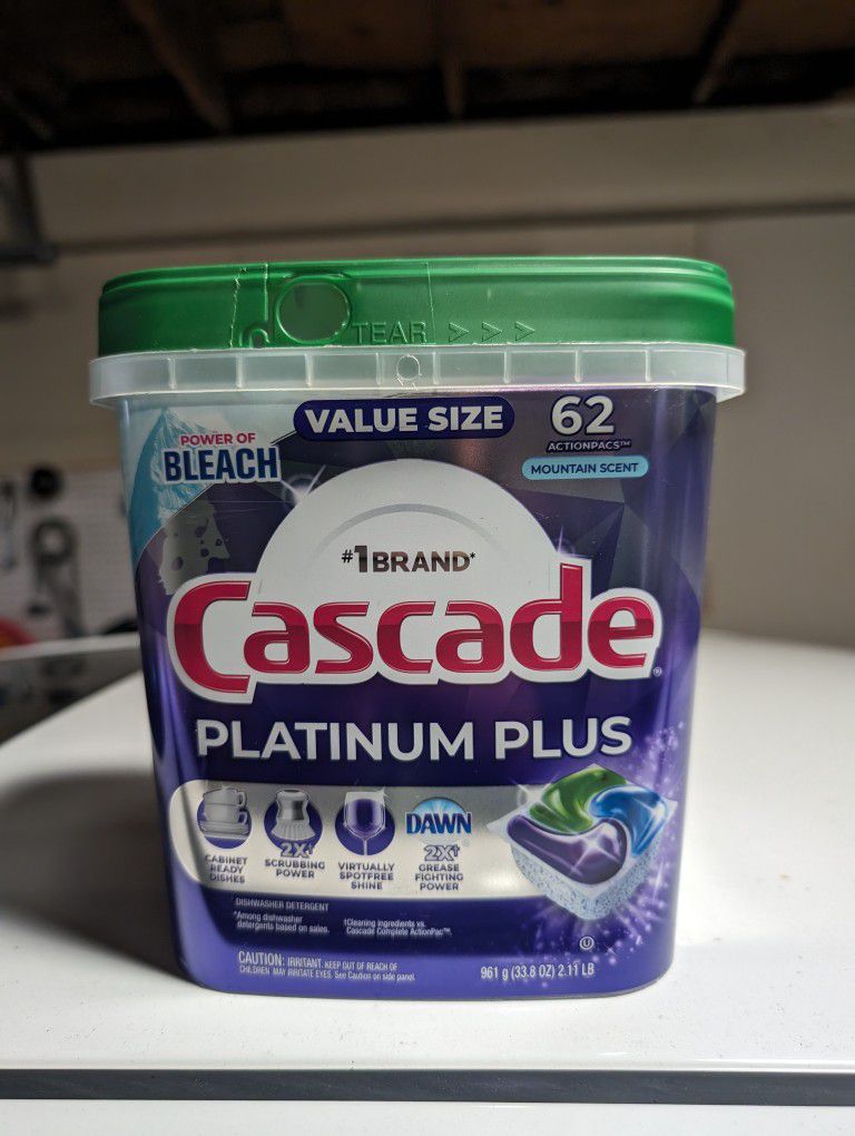Cascade Platinum PlusDishwasher (62 Pods)