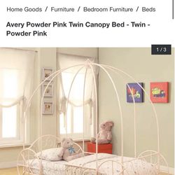 Twin Pink Cinderella Bed 