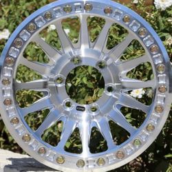 Kmc Impact 445 Forged Beadlocks Machine Finish 17x9 6x139.7 For Chevy🔥🔥🔥🔥