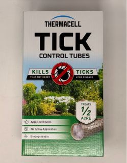 Thermacell Tick Control Tubes 12 PACK Treats 11,000 sq/ft ~ 1/2 Acre Kills Ticks NEW