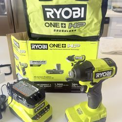 RYOBI ONE+ HP 18V Brushless Cordless Compact 1/4 in. Hex Impact Driver Kit with (2) 1.5 Ah Batteries and Charger