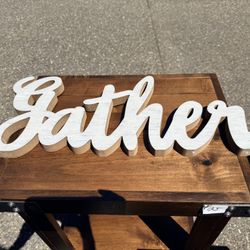 Large Script Style Wood Wall Decor