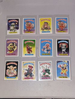 Vintage 80's Garbage Pail Kids Collection With 2x3 Cards Near Mint
