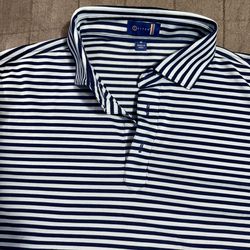 Stitch Brand Men's medium lt blue/navy blue Polo Shirt