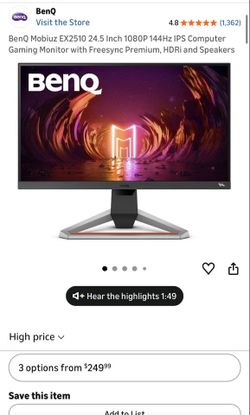 Benq Mobiuz EX2510 Gaming Monitor