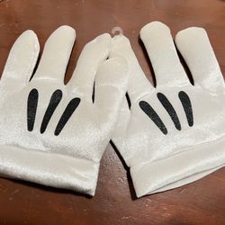 Disney Disneyland Parks White Plush Mickey Mouse Glove Hands  Cos Play