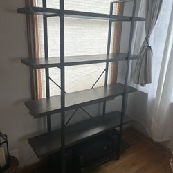 Metal And Wood Bookcase - Great Condition