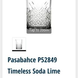 Pasabahce P52849 Timeless Soda LOT OF 5 Restaurant Bar Clear GLASS Glasses Lime 25.5 Ounce Mixing Glass NEW