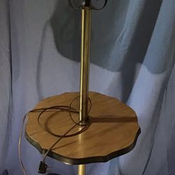 Antique Lamp With Shelf 