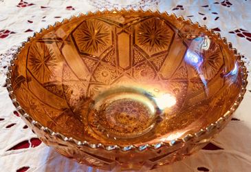 Antique imperial Carnival Glass Bowl.