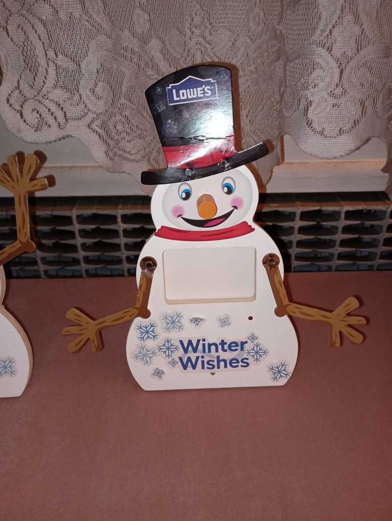 3/$10 🌟 Lowe's Kids Workshop Project Snowman Frame 