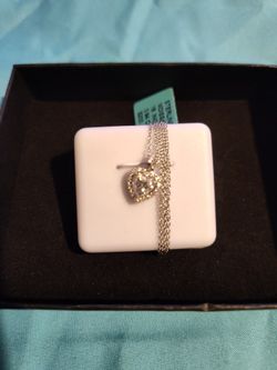 Moissanite Heart Pendant 