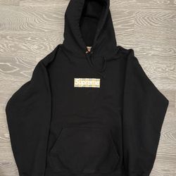 Supreme x Burberry Box Logo Hooded Sweatshirt Black
