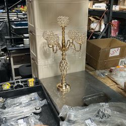 crystal candelabra-style table lamp / candle holder, and it’s a nice one.