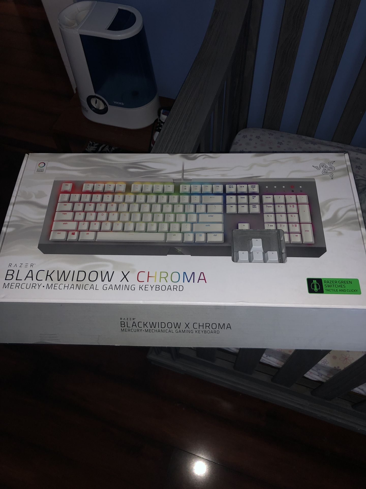Razer BlackWidow X Chroma Mechanical Gaming Keyboard Mercury White