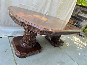 Wood dining table
