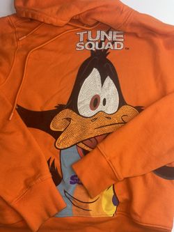 Daffy Duck Orange Hoodie Size Large