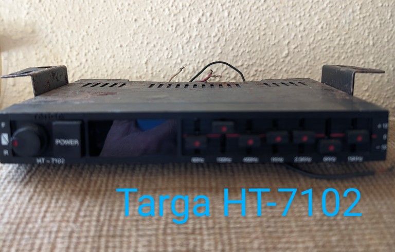 Rare Vintage Targa HT-7102 Graphic Equalizer 7 Band. Only For 12 V. Adjustable Bracket. 25 Amp. Right, left Adjustable Up to 15K Hz  pick up East or W
