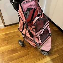 Pet Stroller With Storage And Cup Holders 