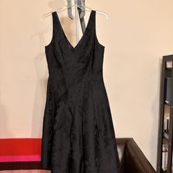 Black Satin Cocktail & Party Dress