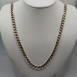 Silver Cuban Link Chain 103.5 Grams 