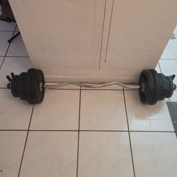 Weight Lifting Arm Curl Bar (135lb) Read Description