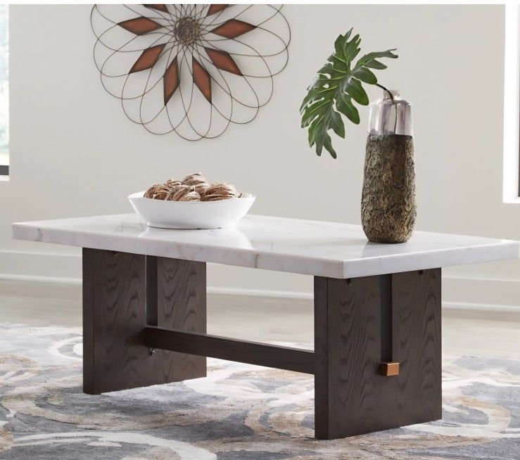 2 Pc Set Console Table & Coffee Cocktail Table