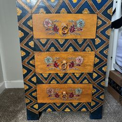 Two Hand Painted Side Table