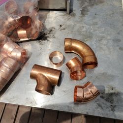 2" Copper Couplings, 90's And Y Fittings 