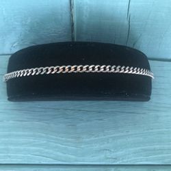Nice Vintage STERLING Silver .925 Cuban Link Italy Stamped Bracelet 7.25”