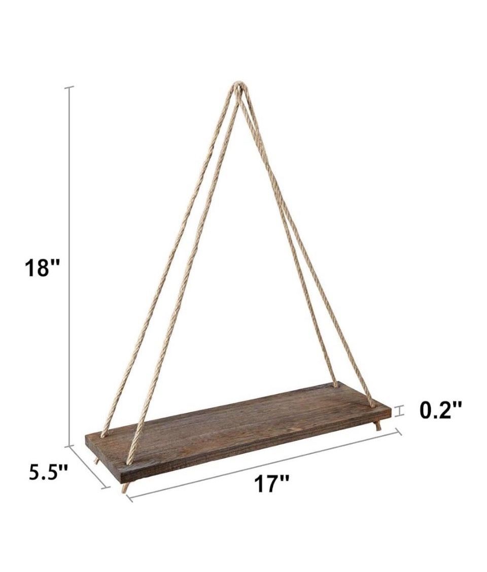 2 Hanging Boho Shelves