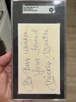Mickey Mantle SGC Authentic Cut Signature